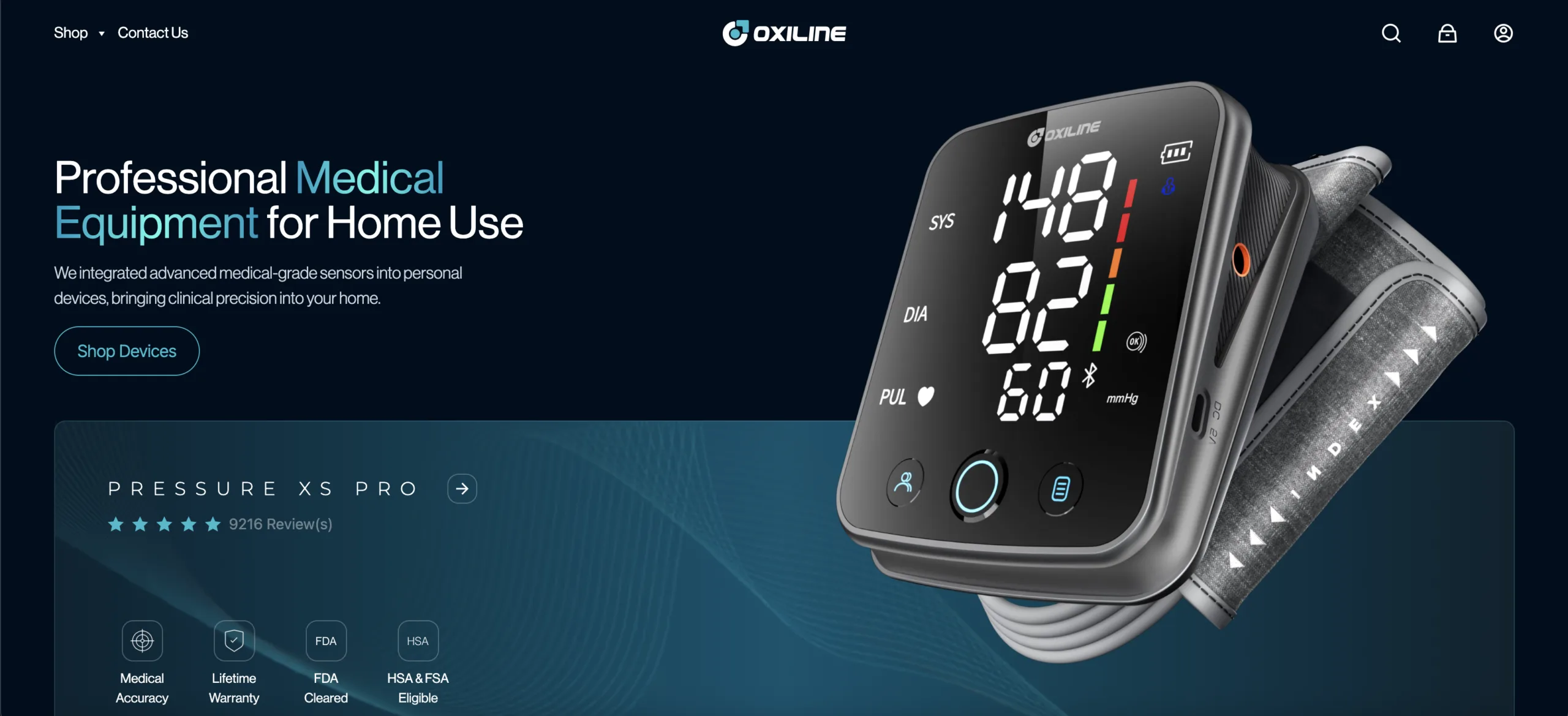 Oxiline platform interface screenshot
